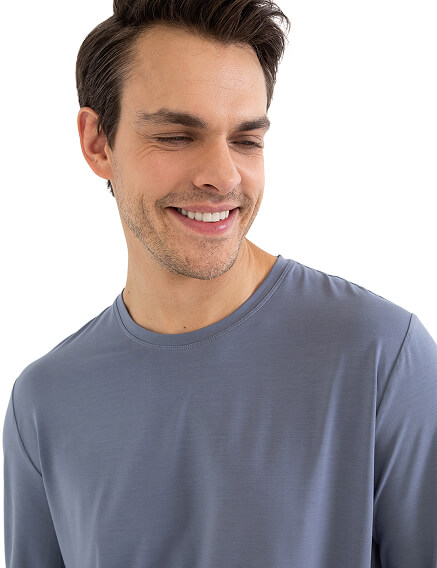 Лонгслив мужской серии Bamboo, цвет серый, фото 3