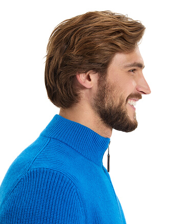 Кардиган мужской на молнии Merino Knitted, цвет синий, фото 2