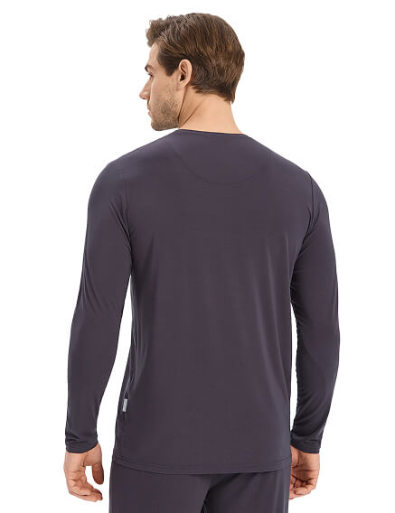 Лонгслив мужской серии Bamboo, цвет темно-серый, фото 2