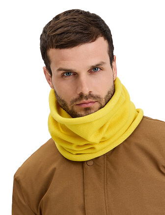 Теплый снуд из шерсти мериносов, цвет желтый, фото 3