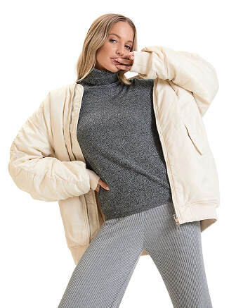 Водолазка женская Cash Touch, цвет черно-белый меланж, фото 3