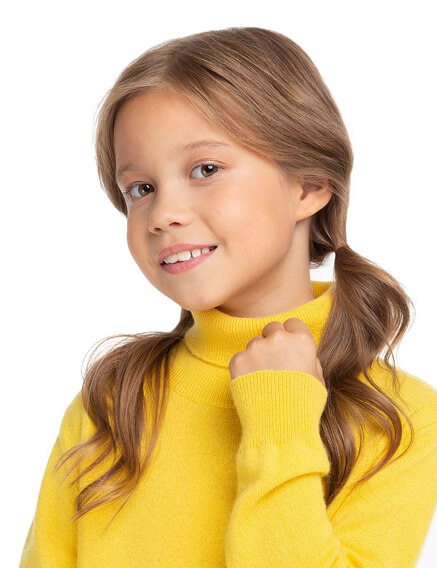 Свитер Cashmere детский с высоким воротом, фото 3