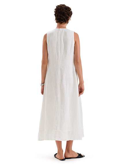 LINEN Платье женское, цвет белый, фото 2