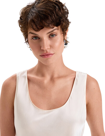 Топ женский SILK, цвет кремовый, фото 3