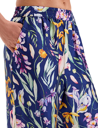 Брюки SILK женские прямые, цвет паттерн spring garden, фото 2