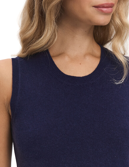 Топ трикотажный, цвет темно-синий, фото 2