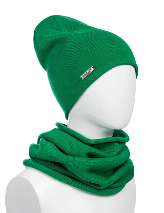 Комплект шапка и снуд из 100% шерсти мериносов, фото 1