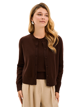 Кардиган на пуговицах Norveg, цвет шоколад, фото 2