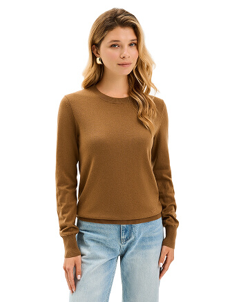 CashTouch Джемпер женский с круглым воротом, цвет миндаль, фото 1