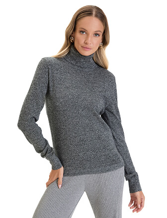 Водолазка женская Cash Touch, цвет черно-белый меланж, фото 1