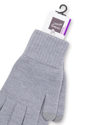 Перчатки мужские Merino TEC Touch Screen, цвет серый меланж, фото 2