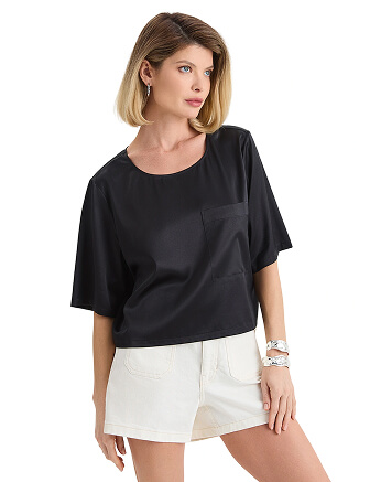 Топ женский серии SILK, цвет черный, фото 1