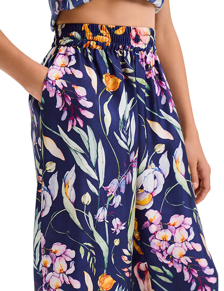 Брюки SILK для девочки прямые, цвет паттерн spring garden, фото 2