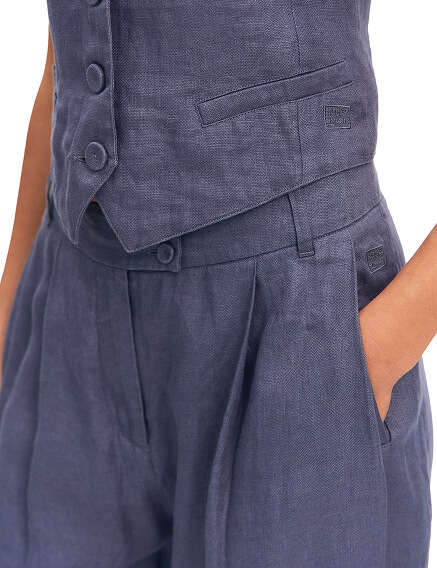 LINEN Жилет женский, цвет маренго, фото 3