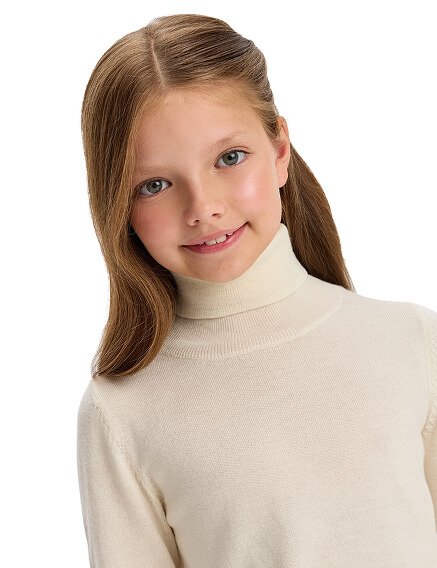 Шерстяной свитер Cash Touch для девочек, фото 3