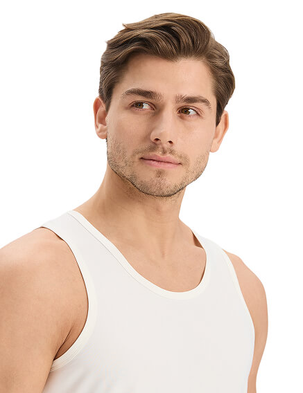 Майка мужская серии Bamboo, цвет молочный, фото 3