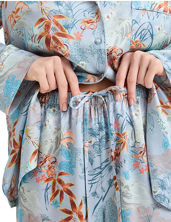 Костюм из шелка, цвет принт восточный, фото 3