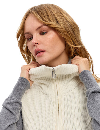 Жилет женский на молнии, цвет белый, фото 2