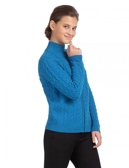 Кофта на молнии Super Fine Merino Wool для девочек, фото 3