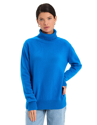 Свитер Merino Base из шерсти, цвет лазурный, фото 1