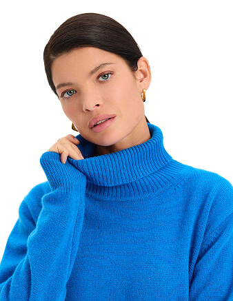 Свитер Merino Base из шерсти, цвет лазурный, фото 2