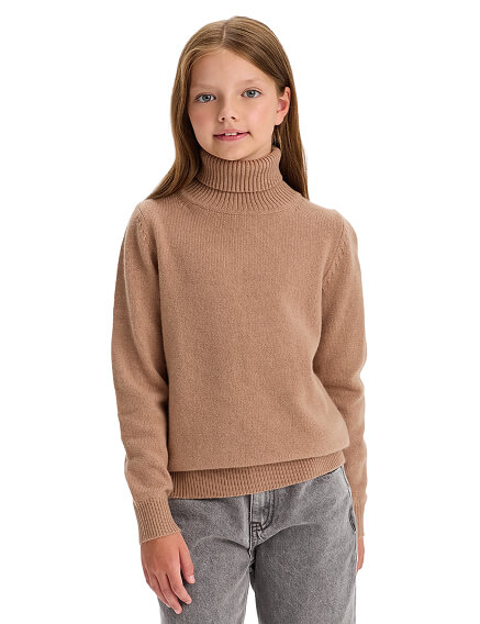 Свитер Merino Base детский для девочек-подростков, цвет бежевый, фото 1