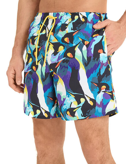 Шорты плавательные, цвет темно-синий, фото 3