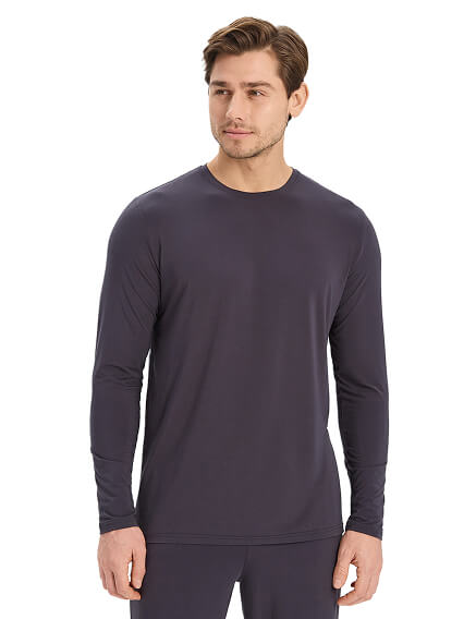 Лонгслив мужской серии Bamboo, цвет темно-серый, фото 1