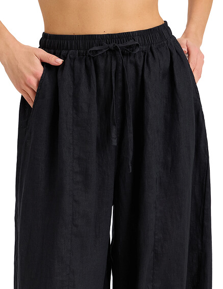 Брюки женские "baggy" серии LINEN, цвет черный, фото 3