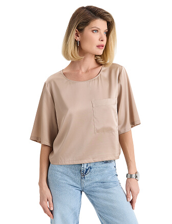 Топ женский серии SILK, цвет бежевый, фото 1