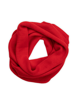 Теплый снуд из шерсти мериносов, цвет алый, фото 2