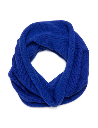 Теплый снуд из шерсти мериносов, цвет ультрамарин, фото 2