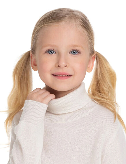 Свитер Cashmere детский с высоким воротом, фото 3