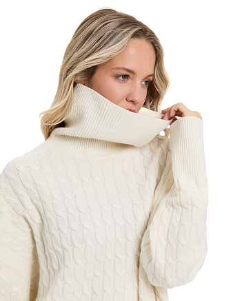 Свитер женский "косы", цвет молочный, фото 2