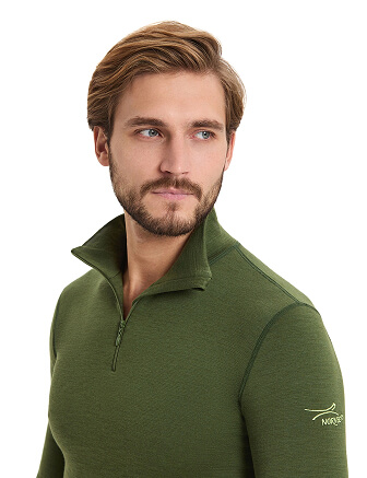 Термофутболка мужская (свитшот)  с высоким воротом на молнии для охоты и рыбалки серии HUNTER, фото 2