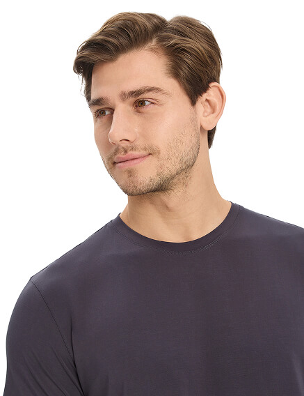Футболка мужская серии Bamboo, цвет темно-синий, фото 3