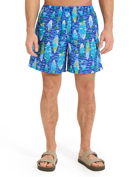 Шорты плавательные, цвет синий мультицвет, фото 2