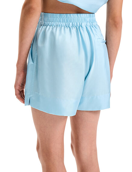 Шорты SILK для девочки с карманом, цвет нежно-голубой, фото 2