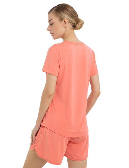 Футболка женская серии Bamboo, цвет коралловый, фото 2