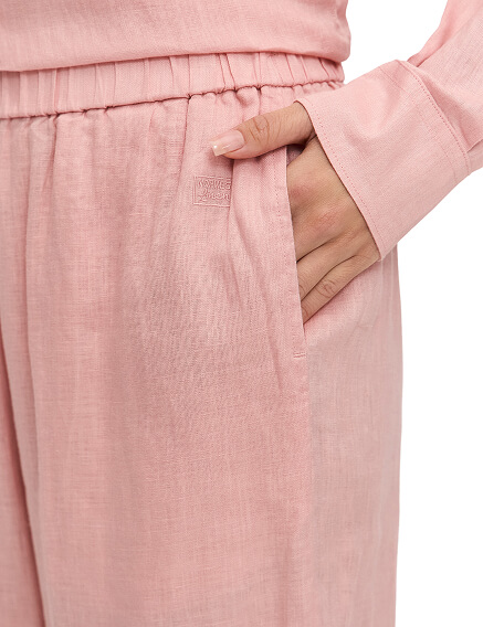 LINEN Брюки женские прямые, цвет розовый, фото 2