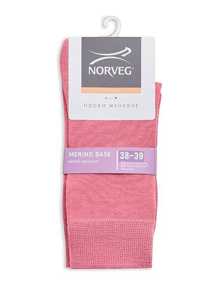 Merino Base PR Носки женские, цвет розовый, фото 3