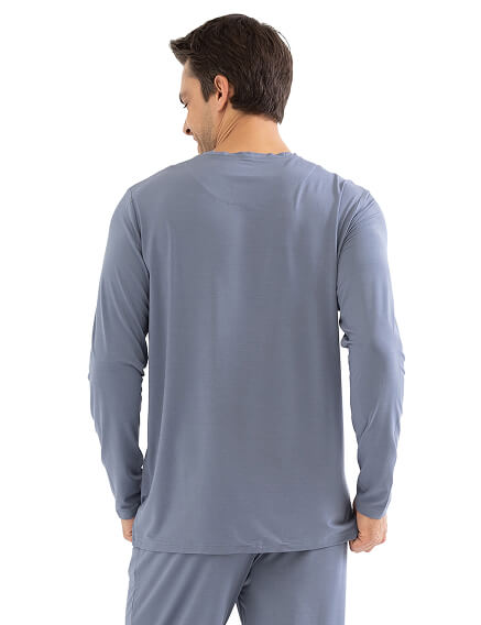 Лонгслив мужской серии Bamboo, цвет серый, фото 2