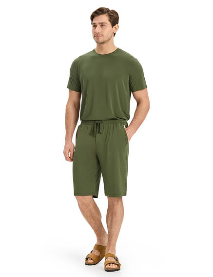 Шорты мужские серии Bamboo, цвет олива, фото 1