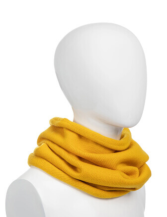 Теплый снуд из шерсти мериносов, цвет соломенный, фото 1