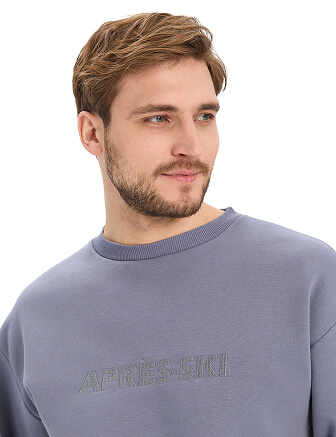 Свитшот мужской серии Cotton, цвет серый, фото 2