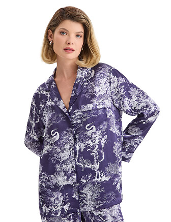 Костюм из шелка, цвет принт темный toile de jouy, фото 2