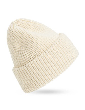 Женская шапка с отворотом из 100% шерсти, цвет белый, фото 2