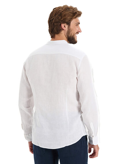 Рубашка мужская серии LINEN, цвет белый, фото 2