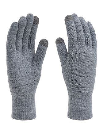 Перчатки мужские сенсорные, цвет серый меланж, фото 1