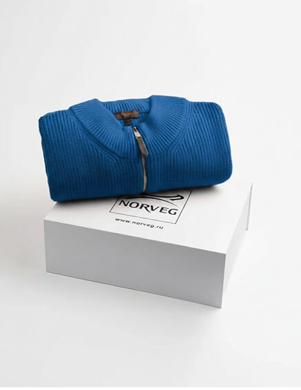 Подарочный набор Кардиган на молнии Merino Knitted для мужчин, цвет арктик, фото 1